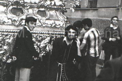 Salida de la Virgen a la Parroquia de la Palma, en el Paso del Cristo. 1 de Noviembre de 1975