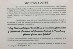 Auténtica Pedro San José de Betancur